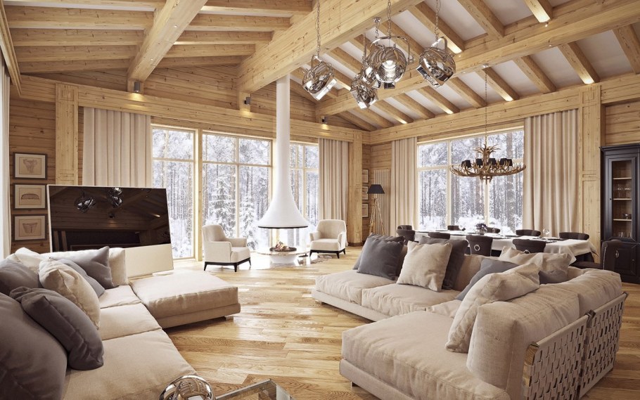 Одноэтажный дом из клееного бруса Honka