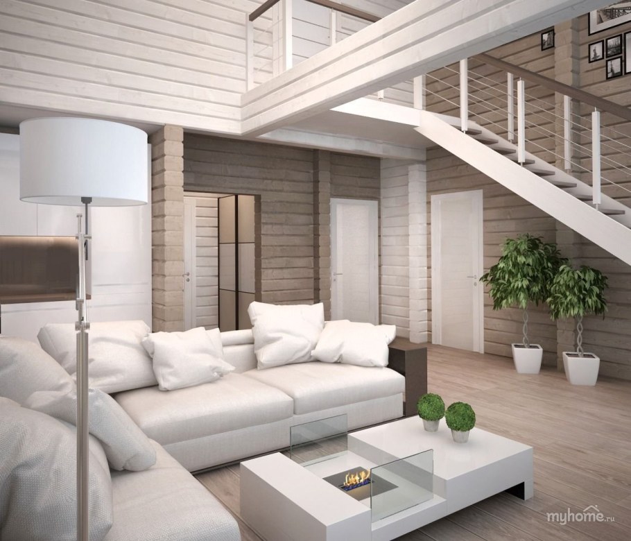 Дом из бруса интерьер