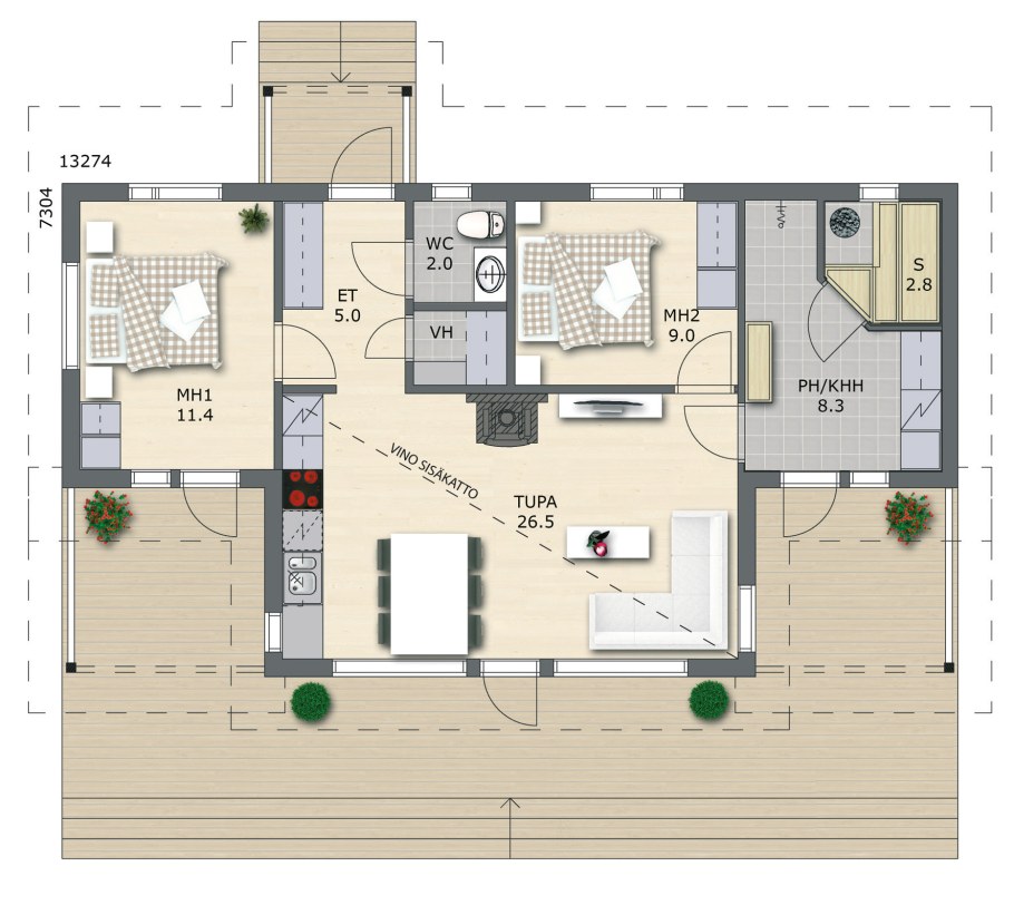 Финский дом Aava 80