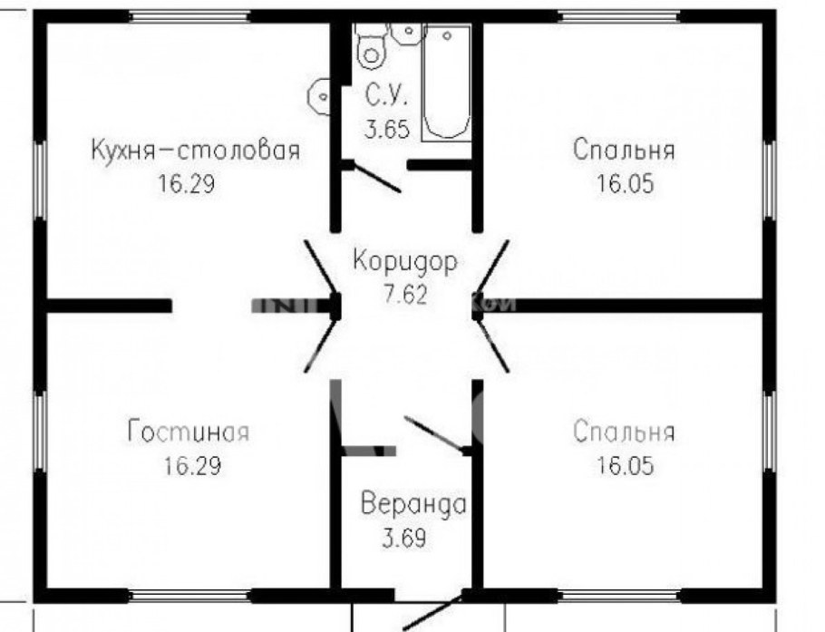 Проекты одноэтажных домов до 100 кв метров