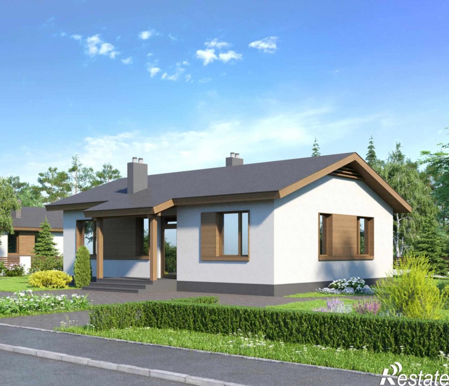 Одноэтажный дом 60 кв