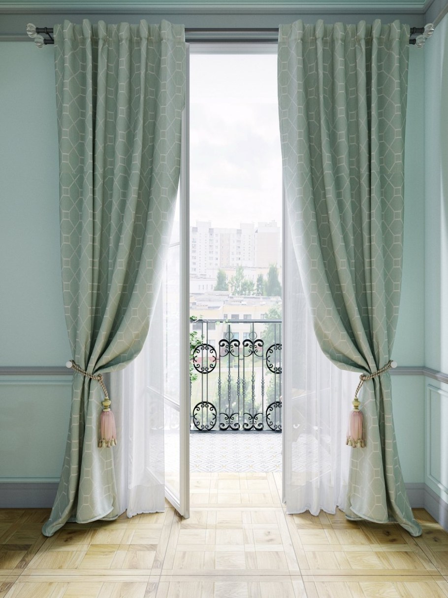 Тюль на французское окно