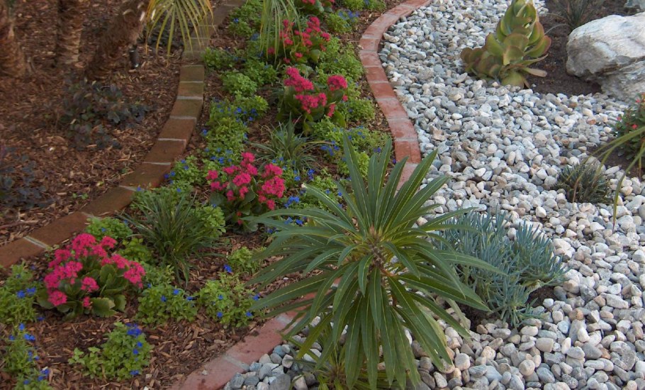 Мульчирование гравием и Галькой