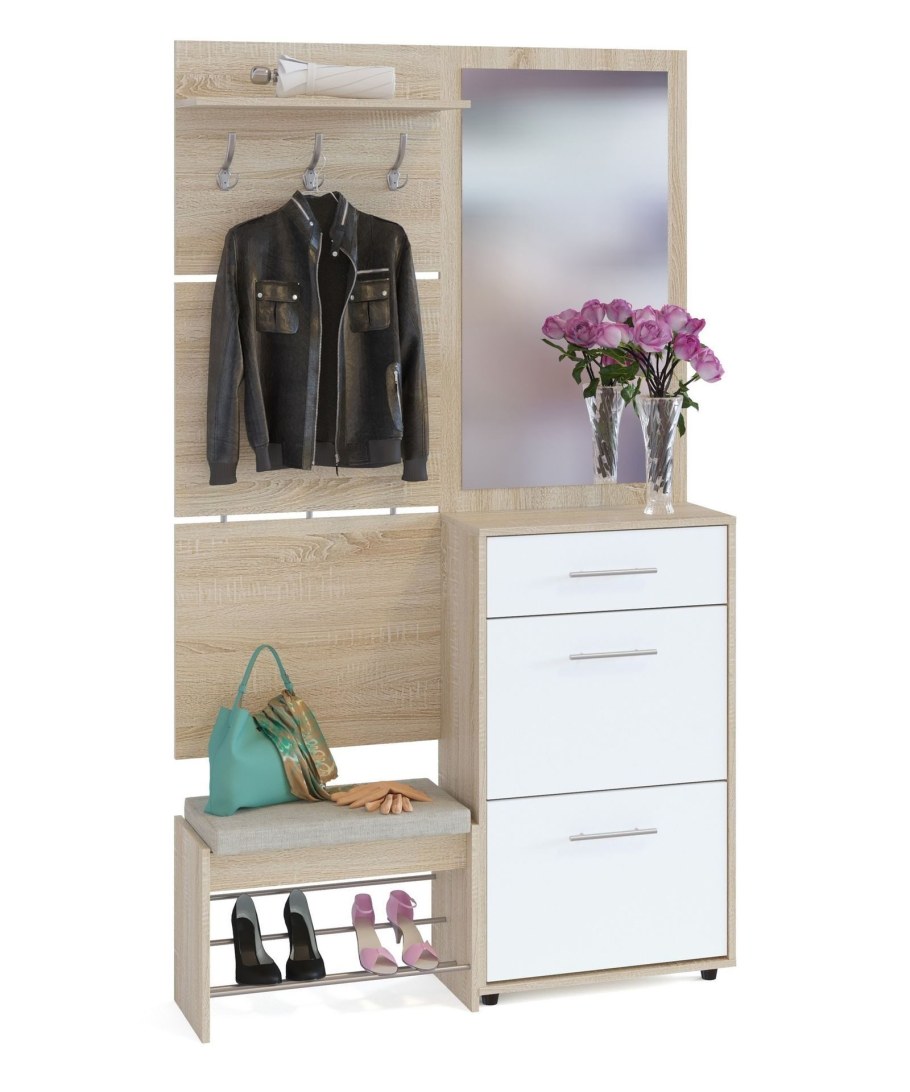 Прихожая Сокол ВШ-5.1 + ТП-1 + ТП-4 + ПЗ-4 дуб сонома / белый