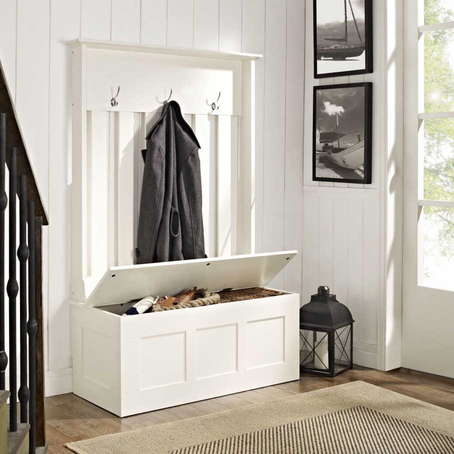 Вешалка с пуфиком в прихожую