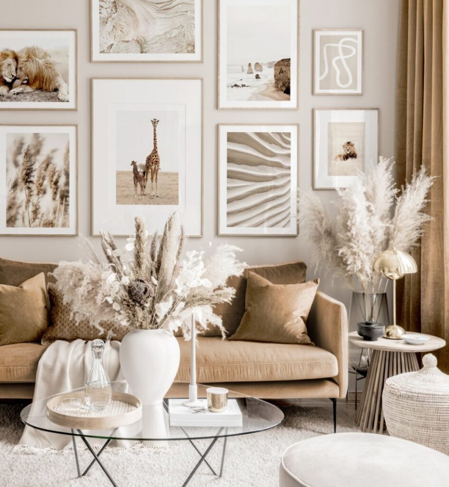 Бежевые стены в интерьере