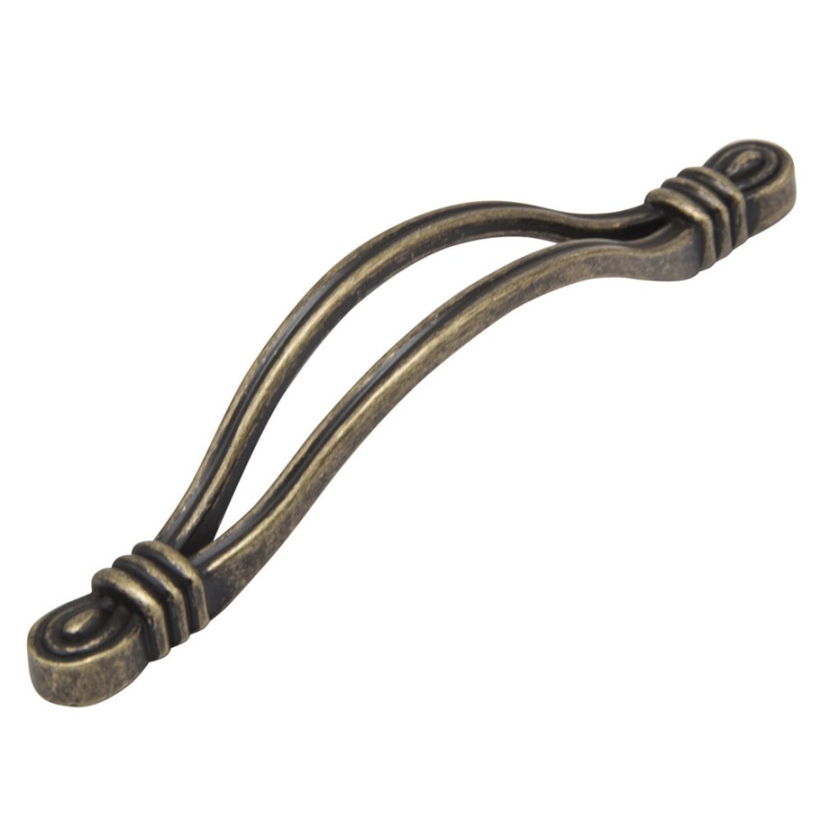 Ручка-скоба 128-096мм, отделка бронза античная французская