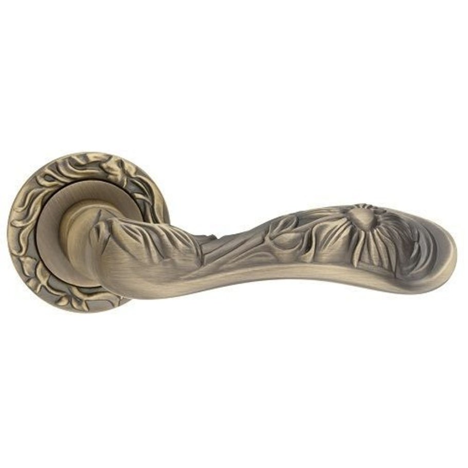 Дверная ручка Renz "Виолетта" матовая античная бронза DH 90-20 MAB