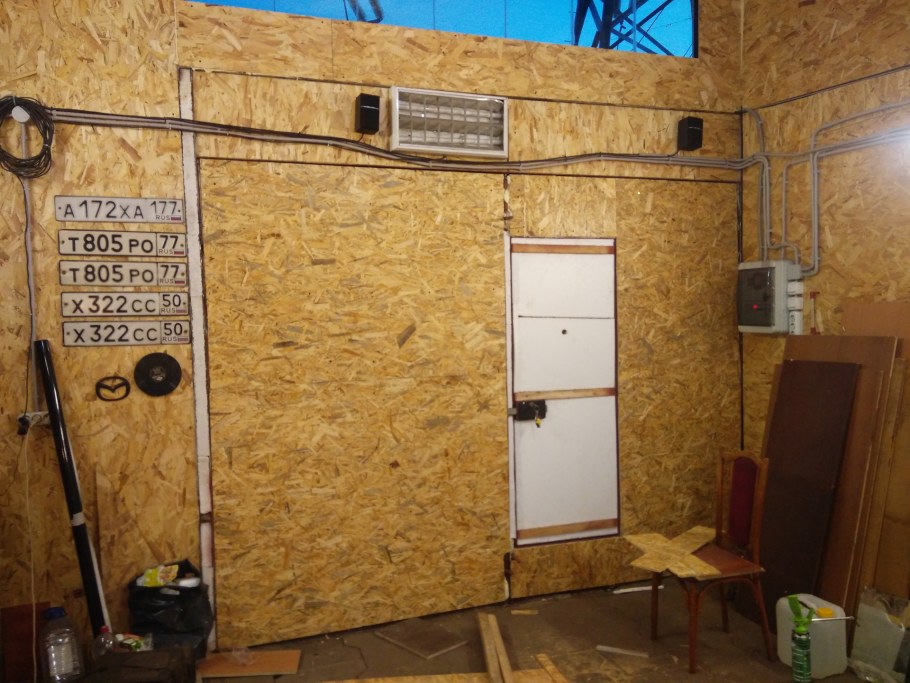 Гараж обшитый ОСБ