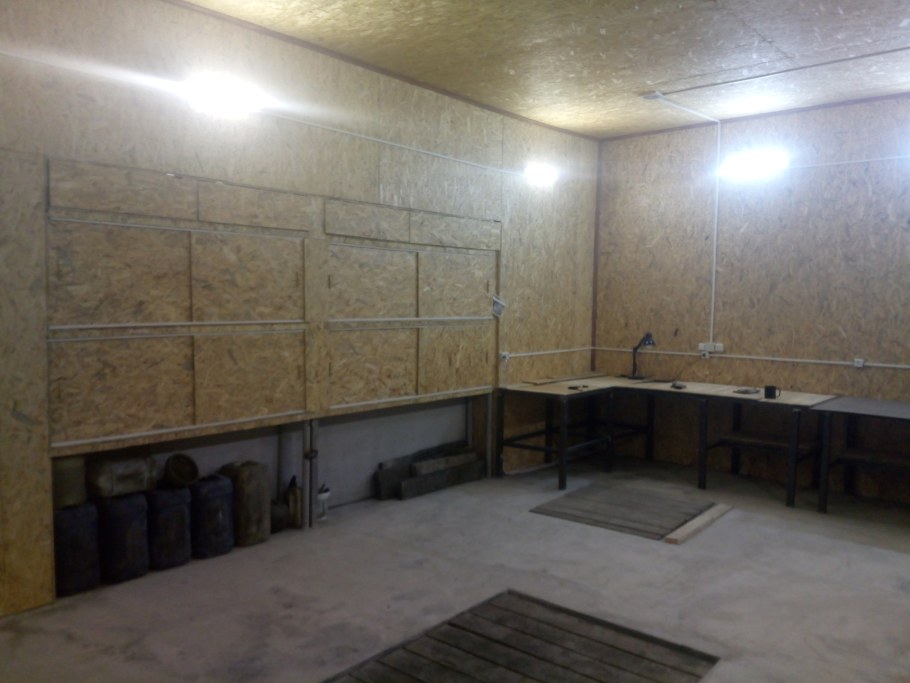 Отделка гаража ОСБ