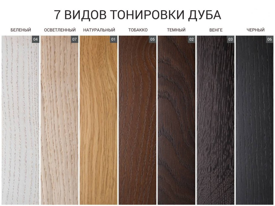 Цвет мебели дуб