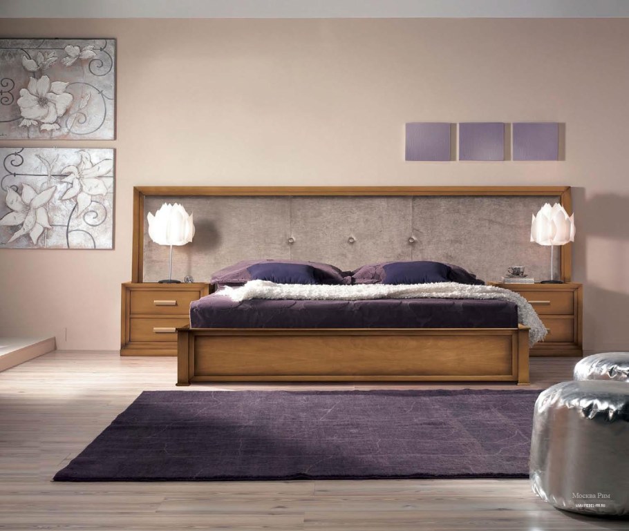 Кровать сширокм изголовьем