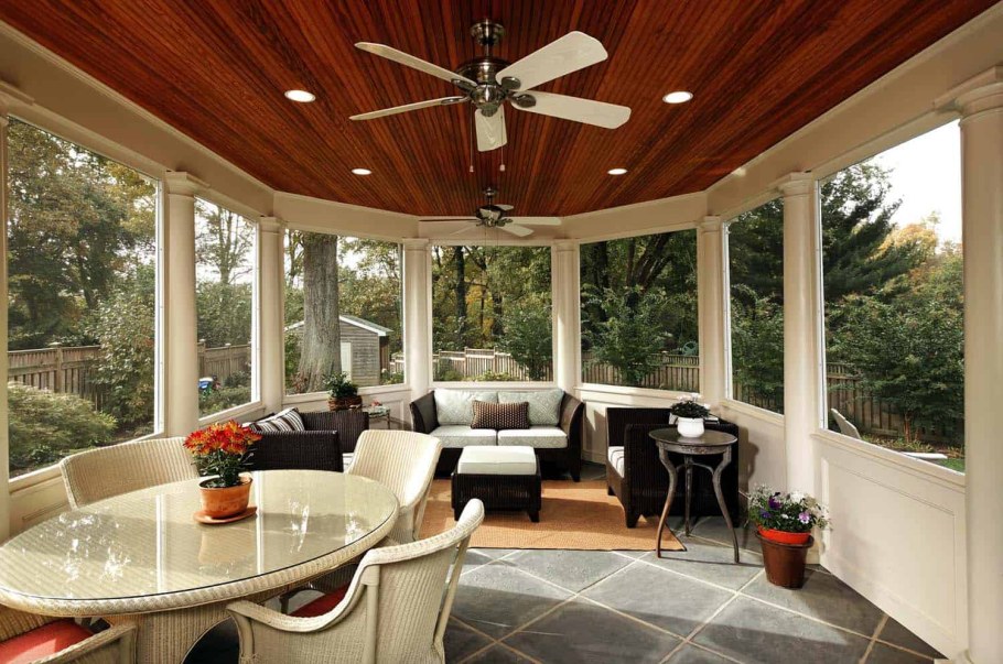 Потолок на веранде