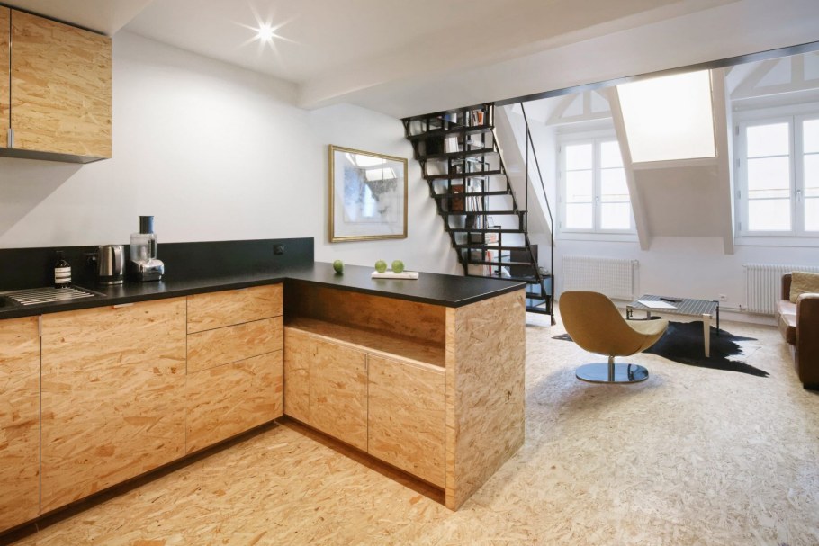 ОСБ плита в стиле лофт