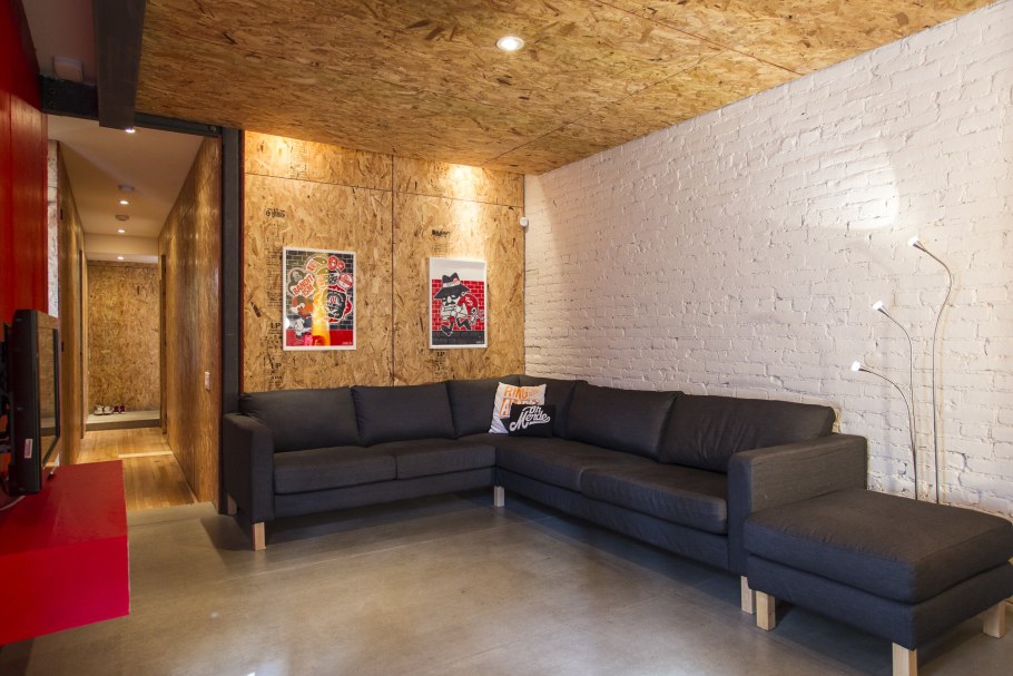 Потолок лофт ОСБ