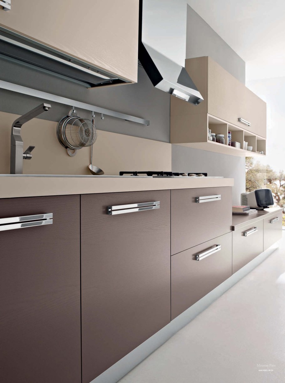 Модные цвета кухни капучино