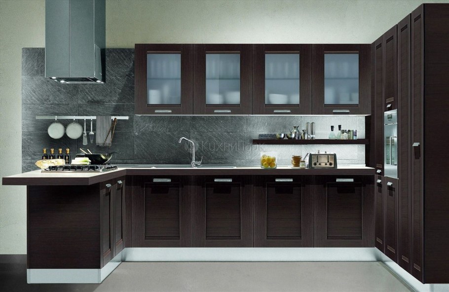 Фасад кухонный массив венге Эльба