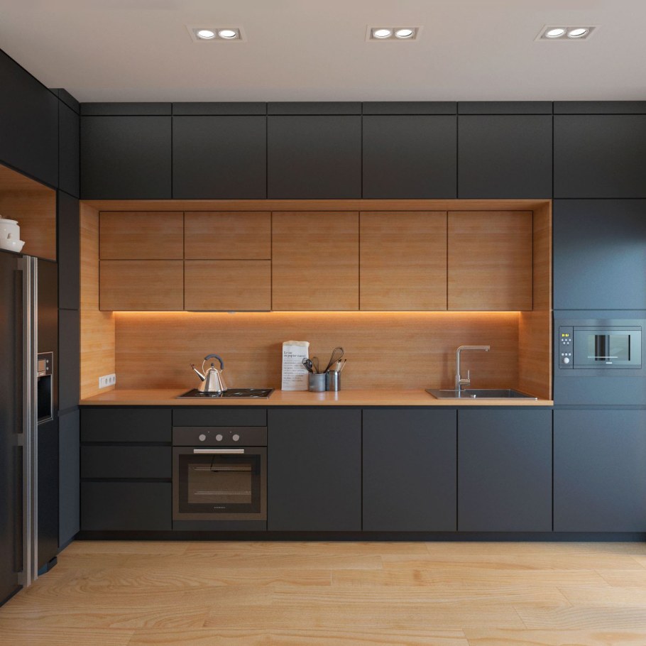 Кухня икеа с антресолями