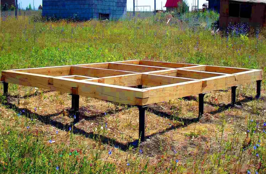 Свайный фундамент для бани 4х6