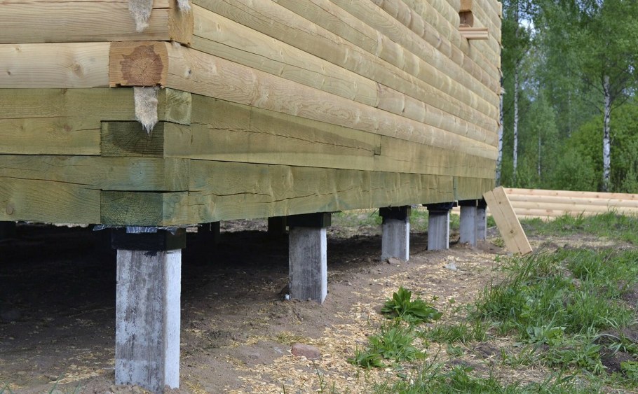 Свайный фундамент ЖБИ для бани