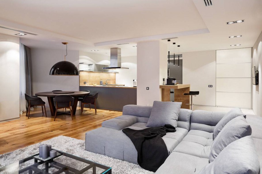 Кухня гостиная Минимализм