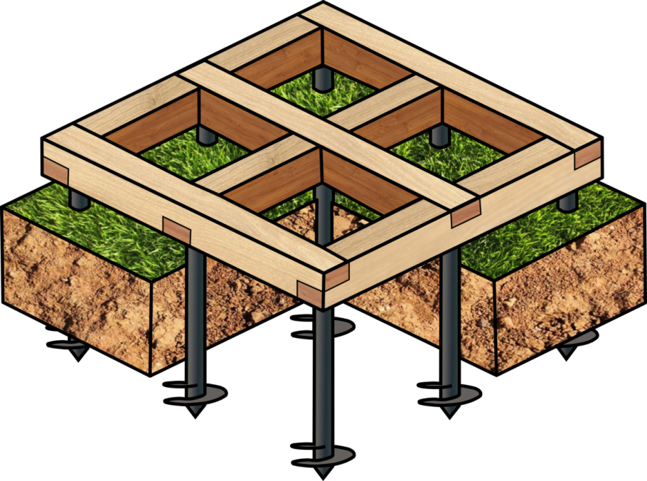 Свайно-винтовой фундамент