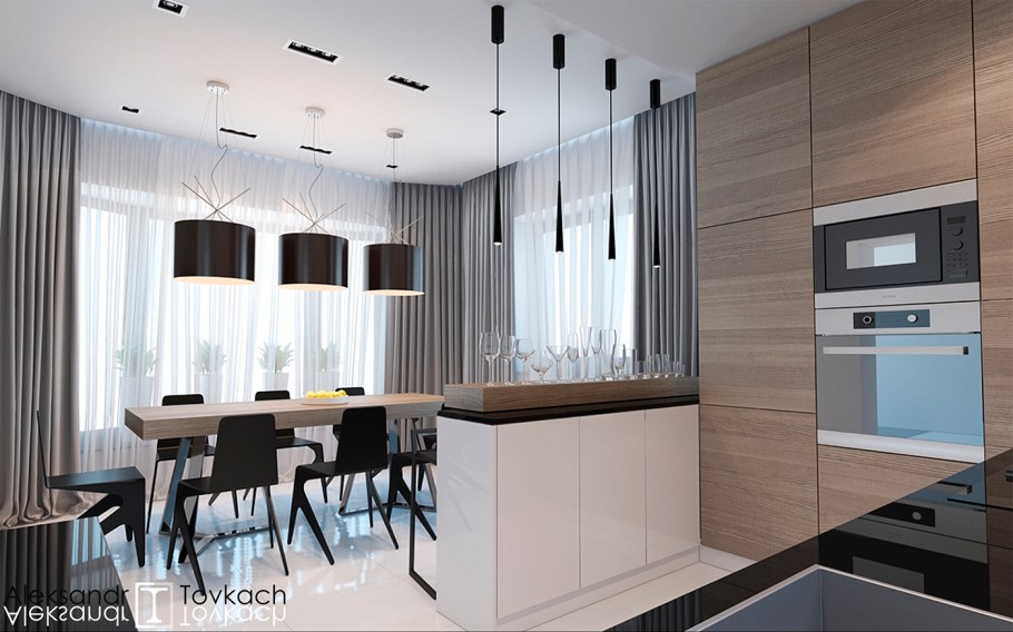 Гостиная столовая в стиле Минимализм