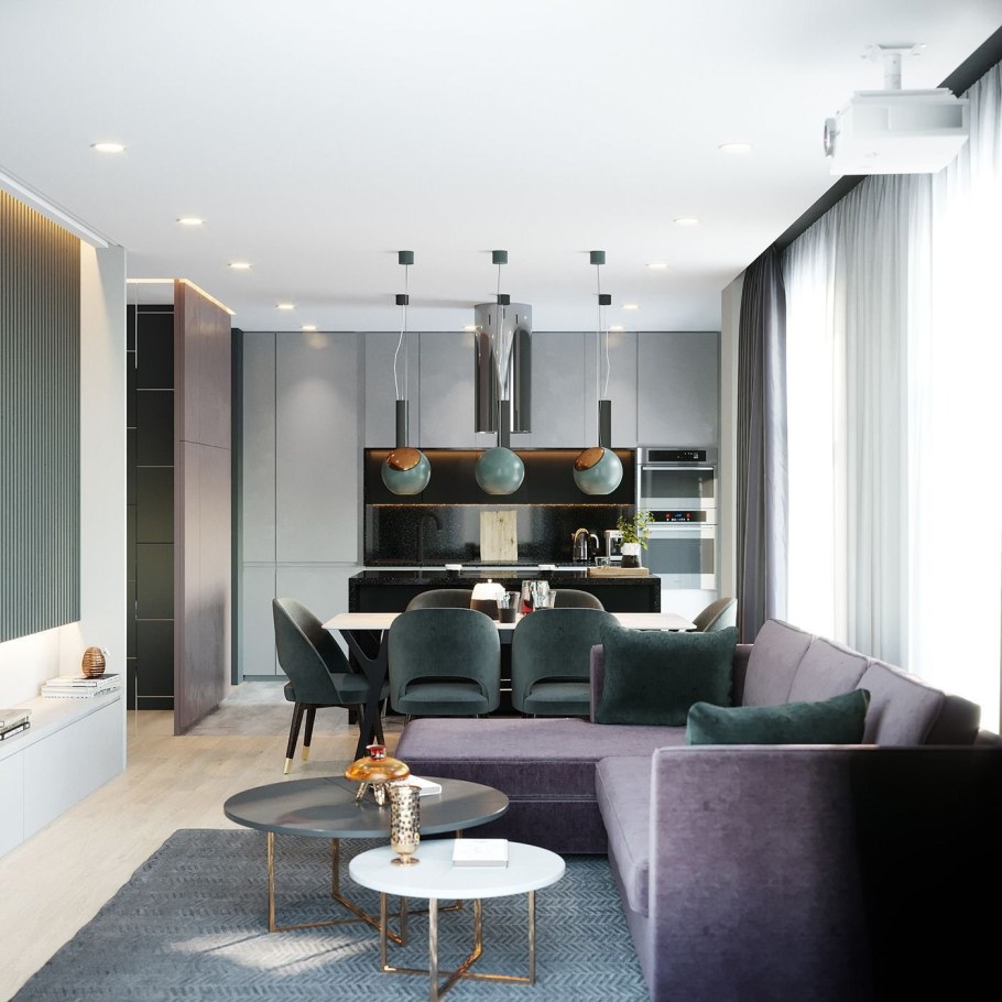 Кухни гостиные в стиле Минимализм