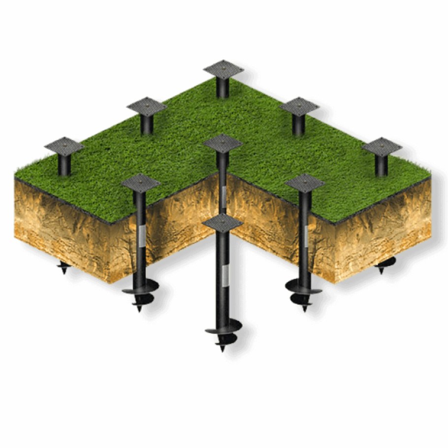 Свайно-винтовой фундамент