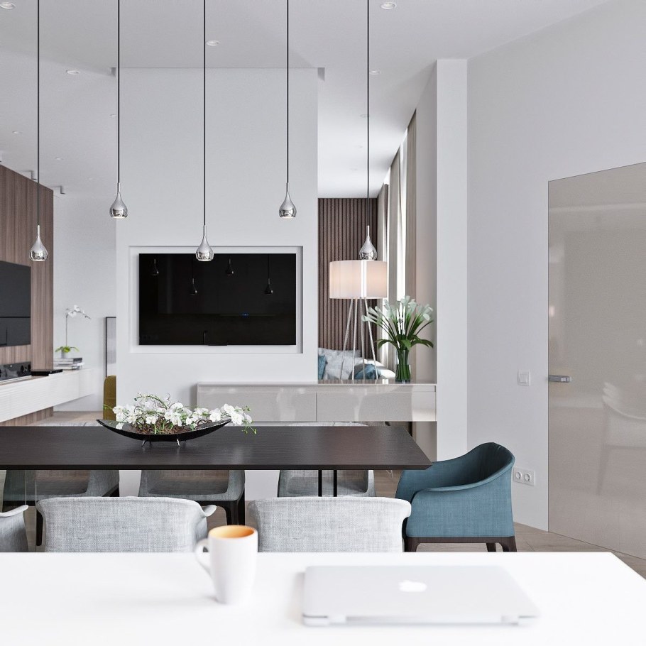 Кухня гостиная современный Минимализм