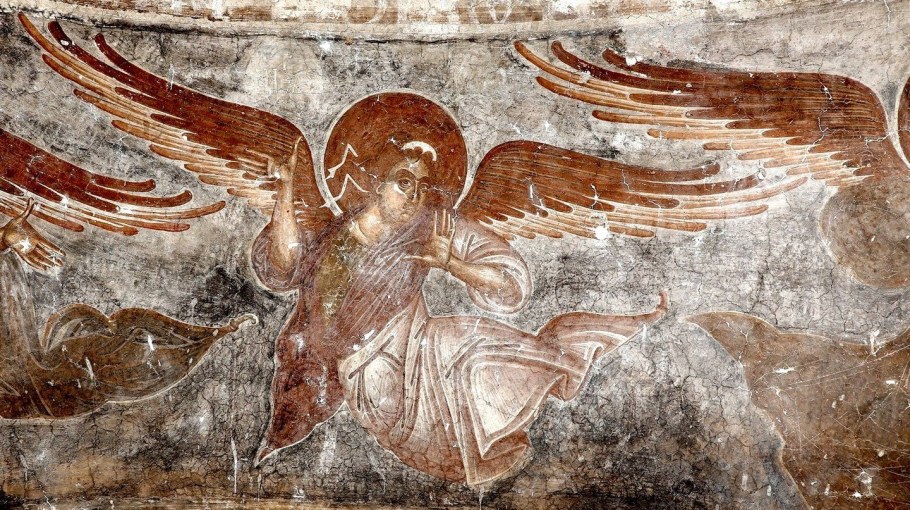 Фреска белый ангел в Сербии