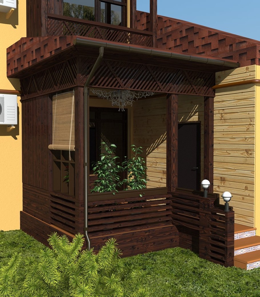 Крыльцо с террасой