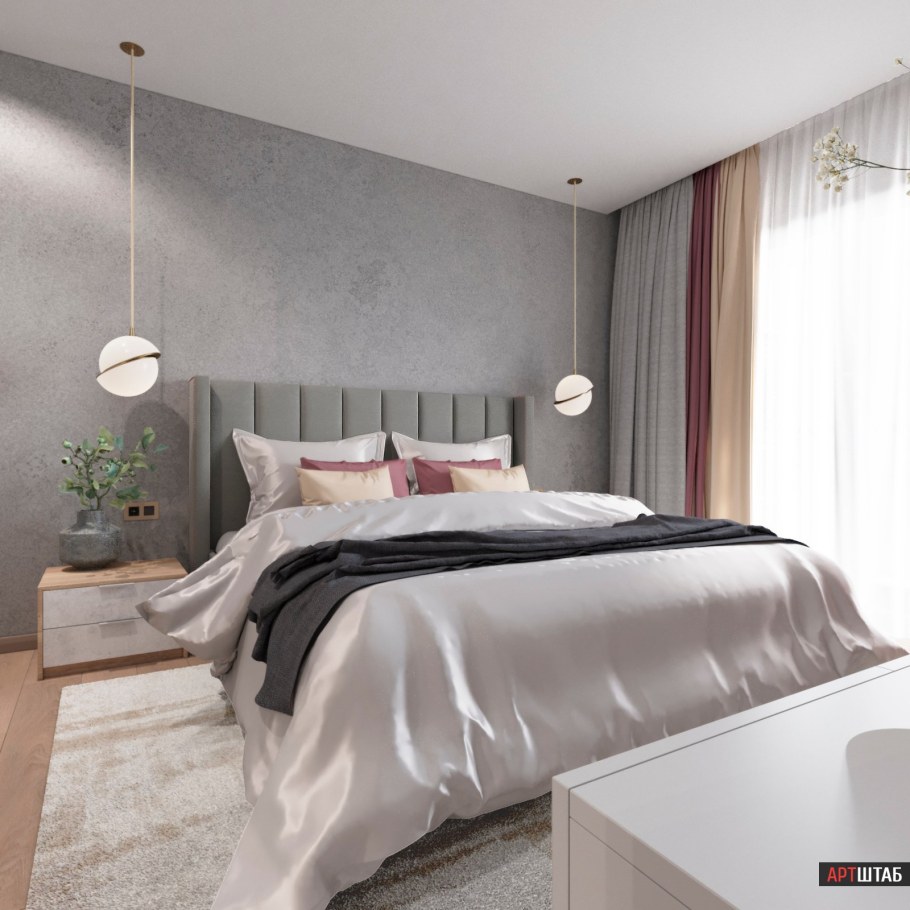 Интерьер в жемчужно серых тонах