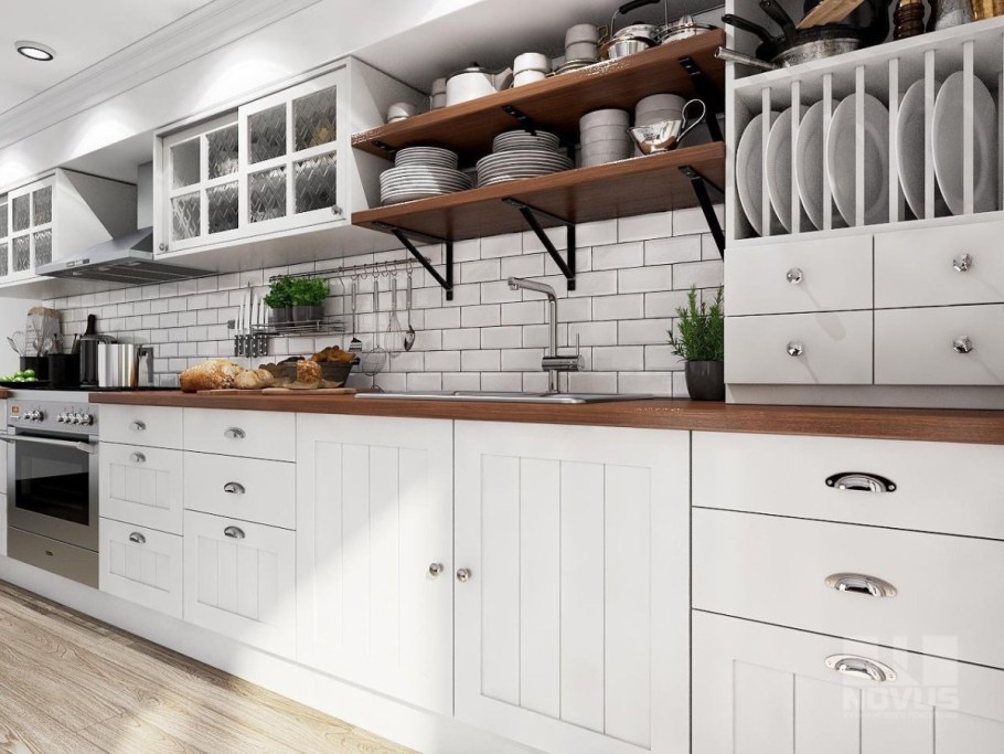 Белая кухня икеа