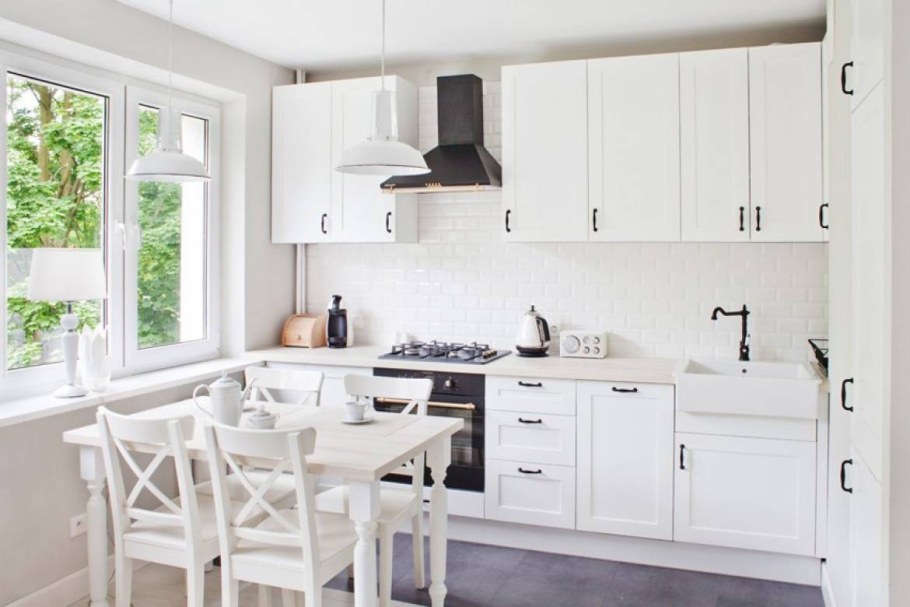 Кухня икеа белая скандия стиль