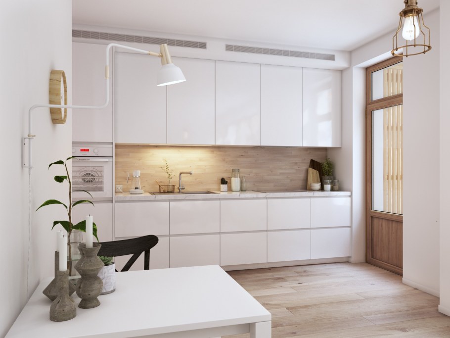 Кухня икеа Воксторп с антресолью