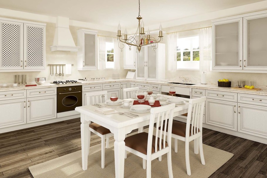 Кухня в белом цвете