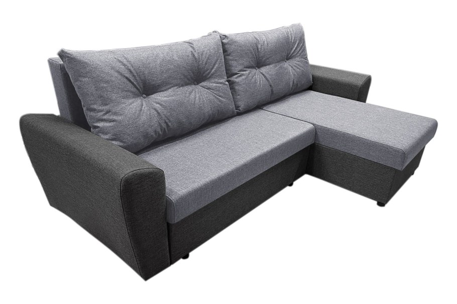 Диван угловой Рейн Дельфин, 150, рогожка+экокожа