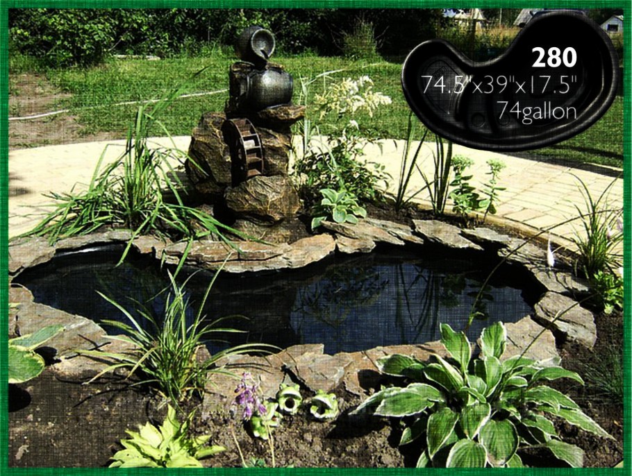Декоративный прудик на даче