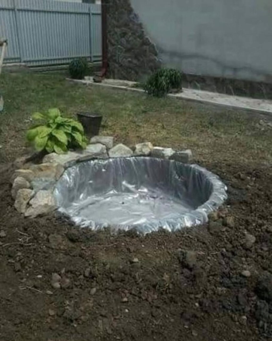 Декоративный прудик на даче