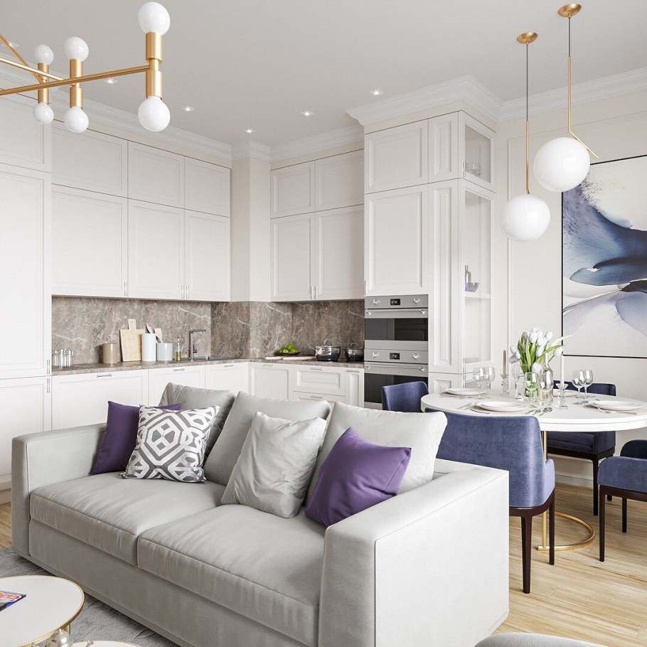 Кухня-гостиная 30 кв м