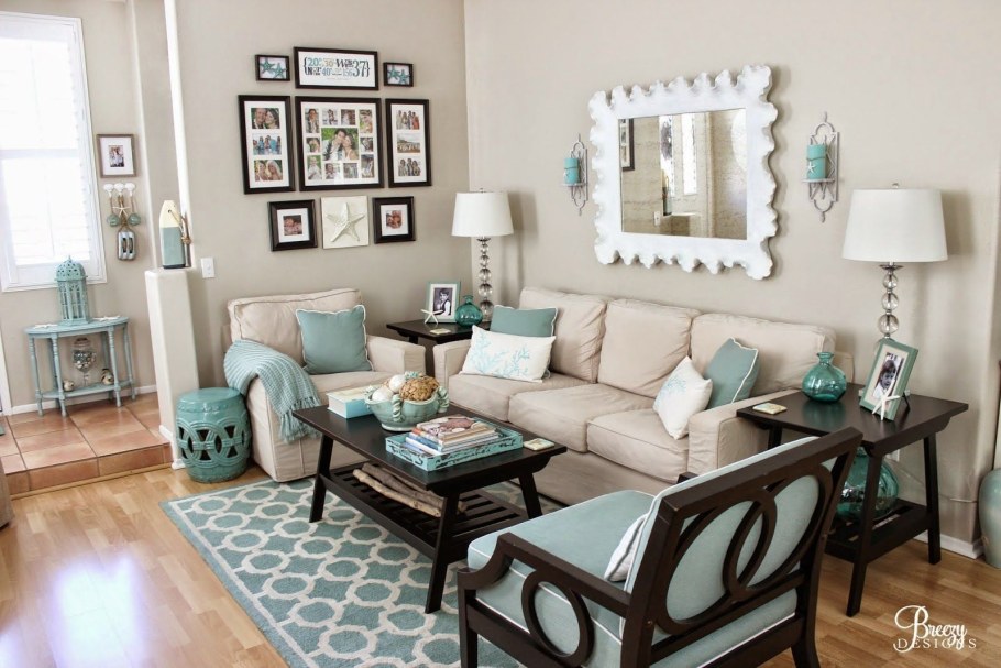 Бирюзовые стены в интерьере