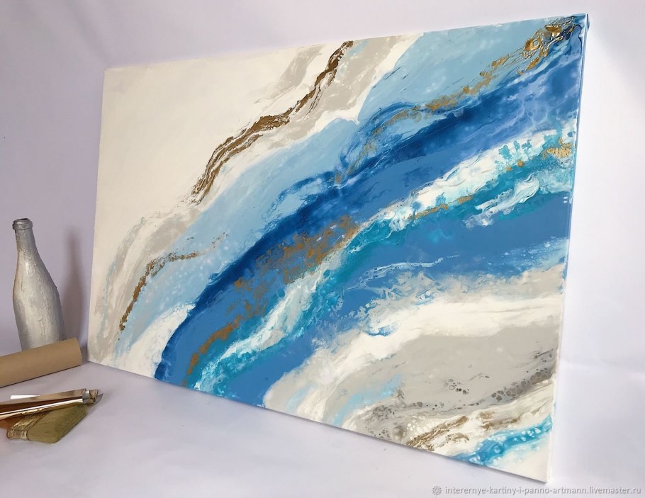 Жидкий акрил интерьерная живопись