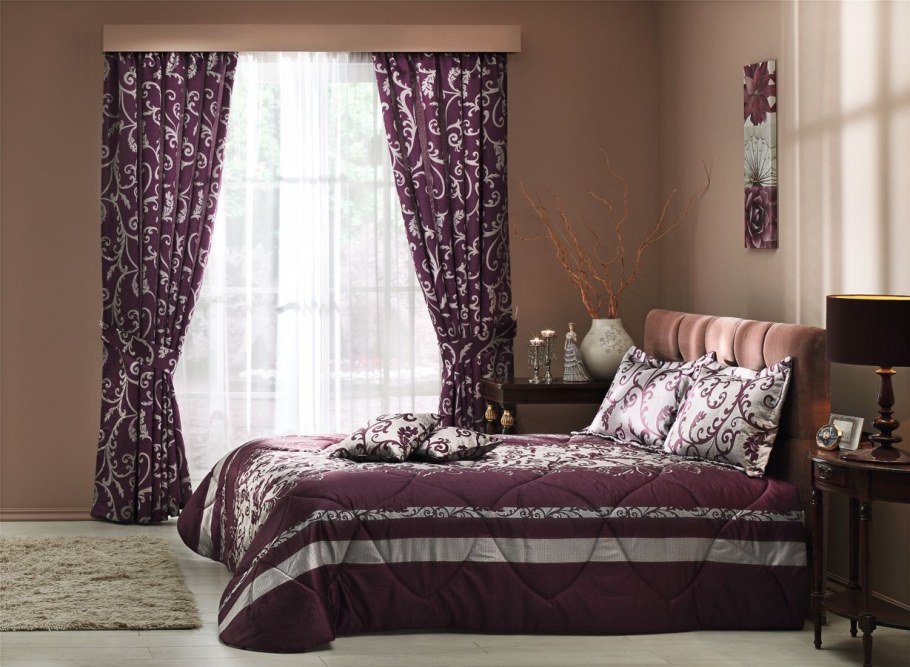 Шторы и покрывало в спальню