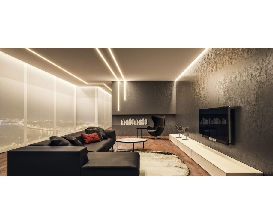 Светодиодный врезной линейный светильник Geniled gl-Linear 120вт 3000мм