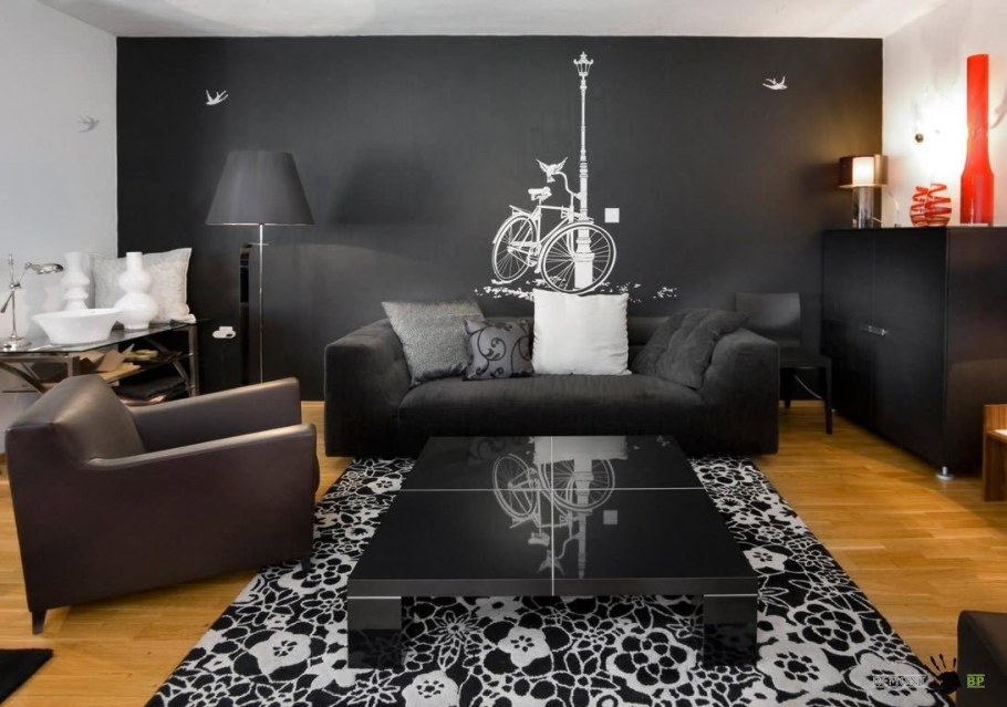 Интерьер в черно белых тонах