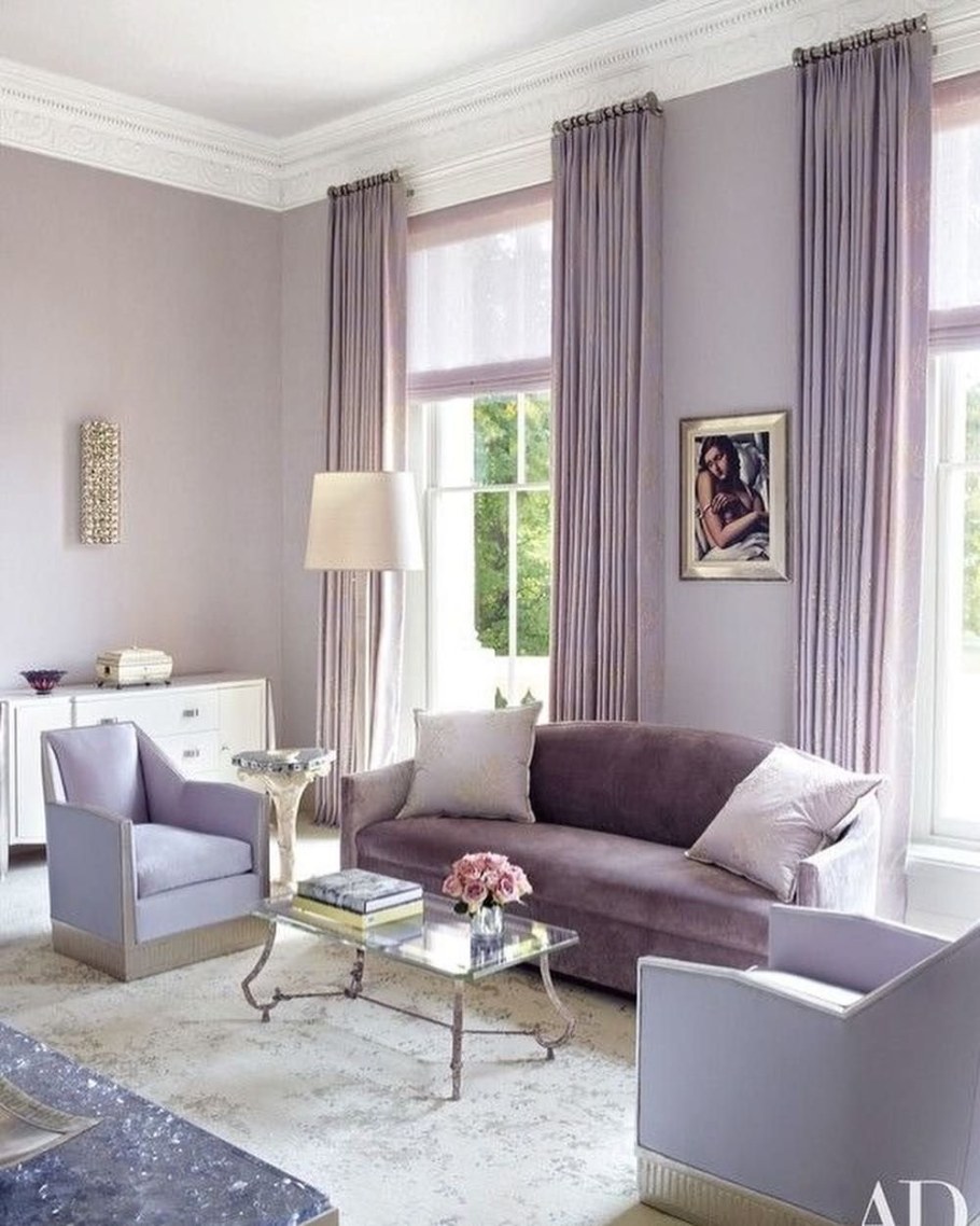 Сиреневый цвет в интерьере