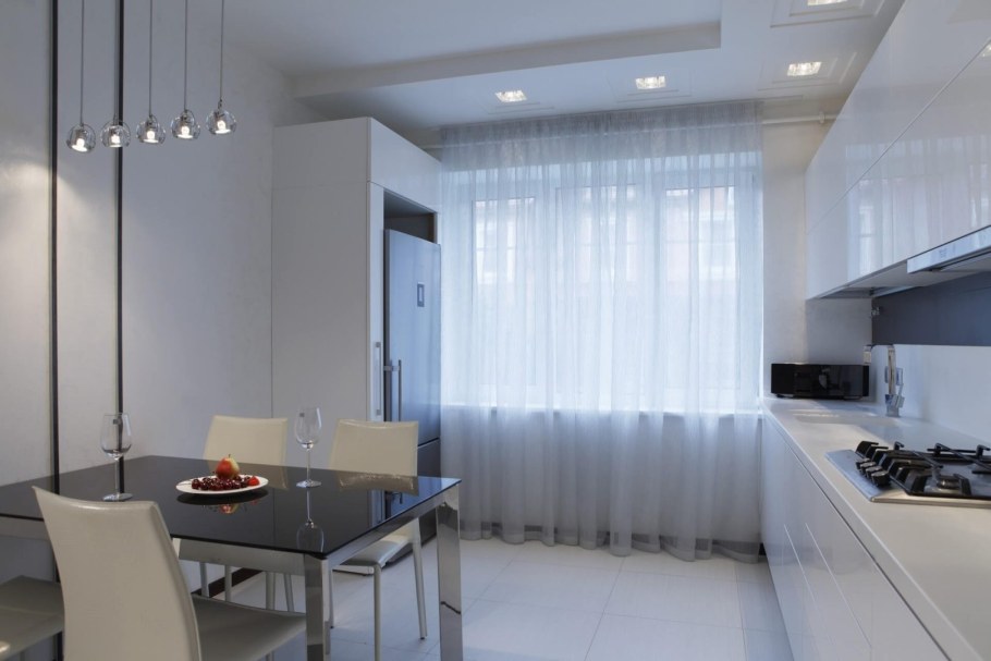 Тюль на кухню в современном