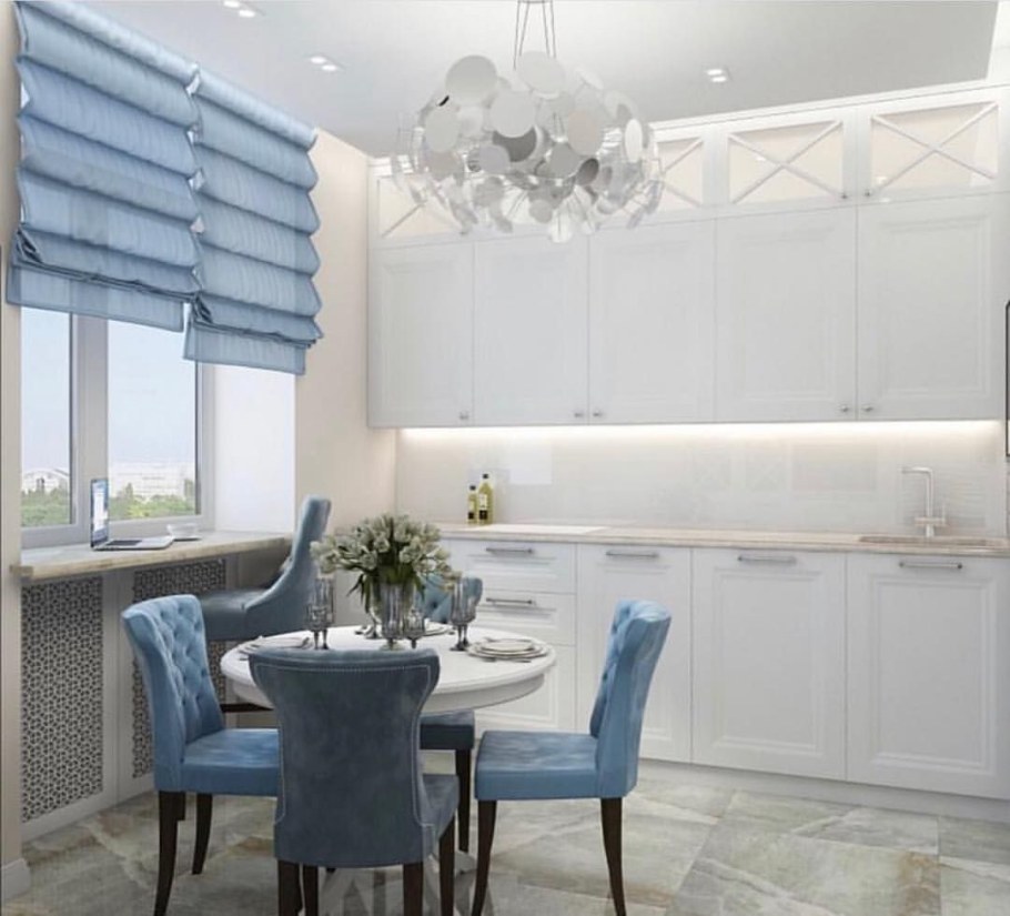 Римские шторы Неоклассика кухня