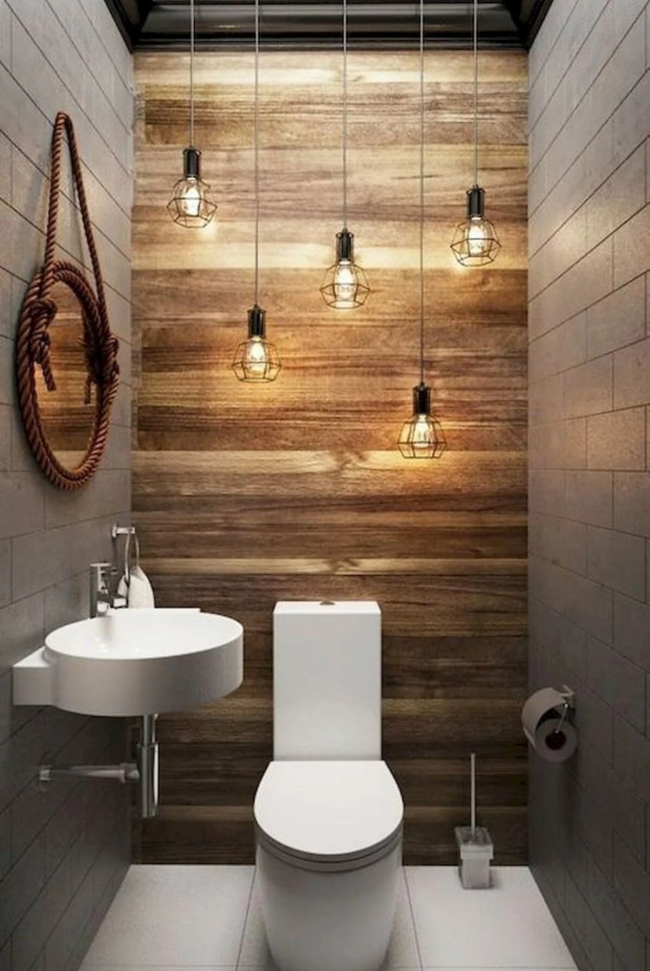 Стильный маленький туалет